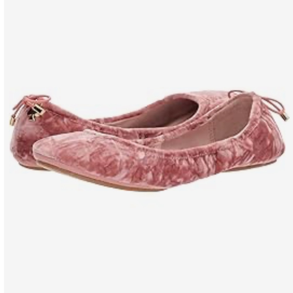 Kate Spade Rose Crushed Velvet Ballet Flats